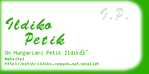 ildiko petik business card